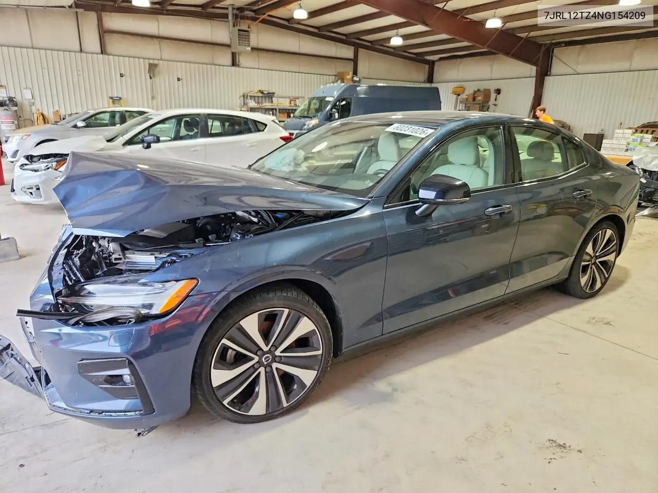 2022 Volvo S60 B5 Momentum VIN: 7JRL12TZ4NG154209 Lot: 60231026
