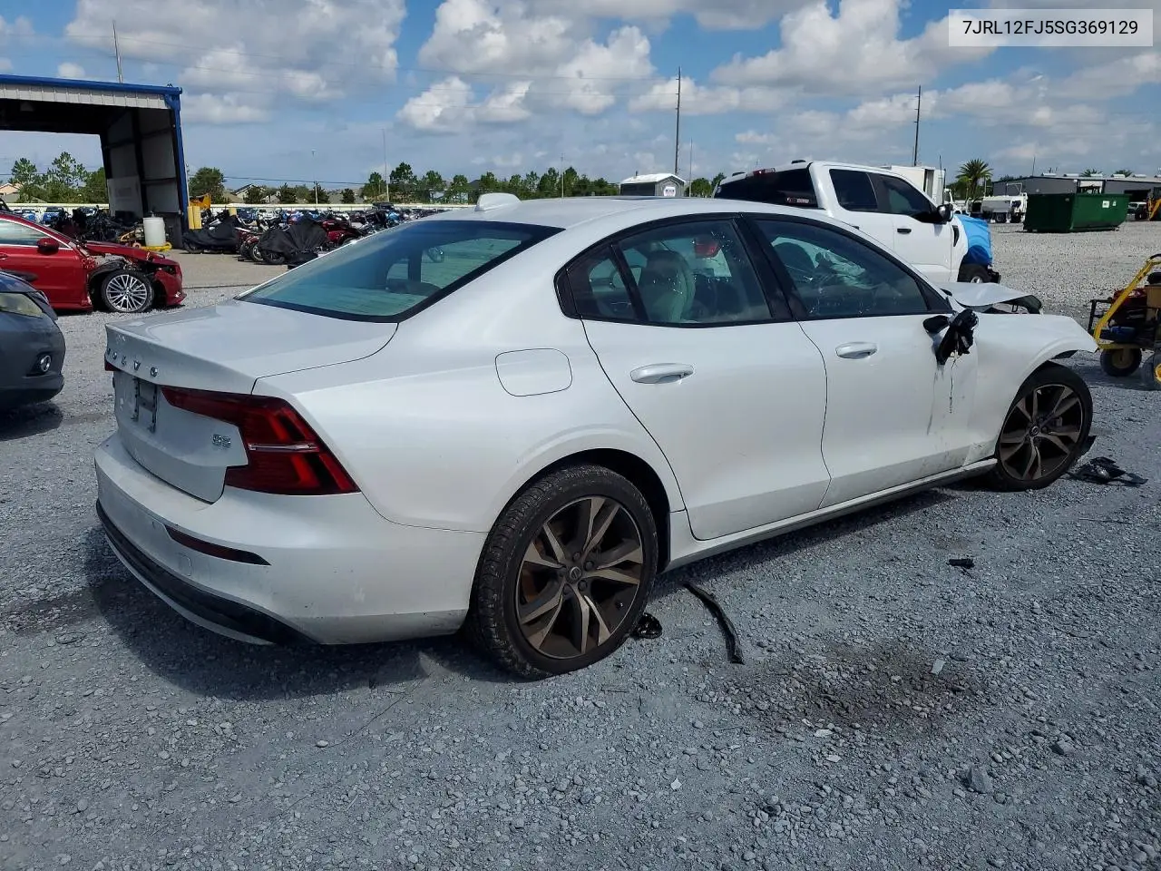2025 Volvo S60 Core VIN: 7JRL12FJ5SG369129 Lot: 59590766