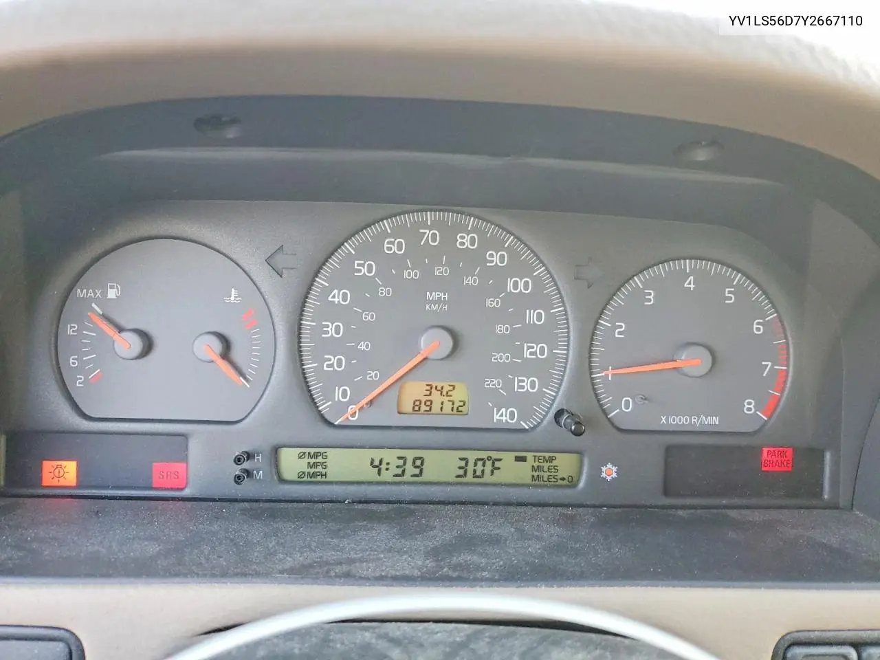 2000 Volvo S70 Glt VIN: YV1LS56D7Y2667110 Lot: 75781345