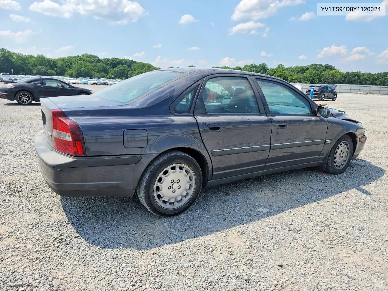 2000 Volvo S80 VIN: YV1TS94D8Y1120024 Lot: 61752926