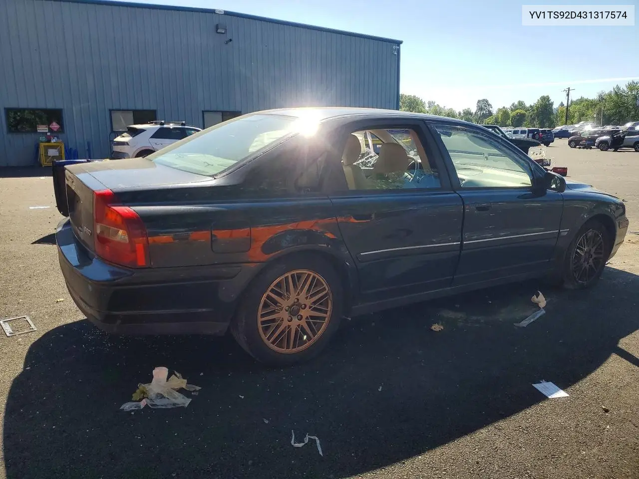 2003 Volvo S80 VIN: YV1TS92D431317574 Lot: 60665956