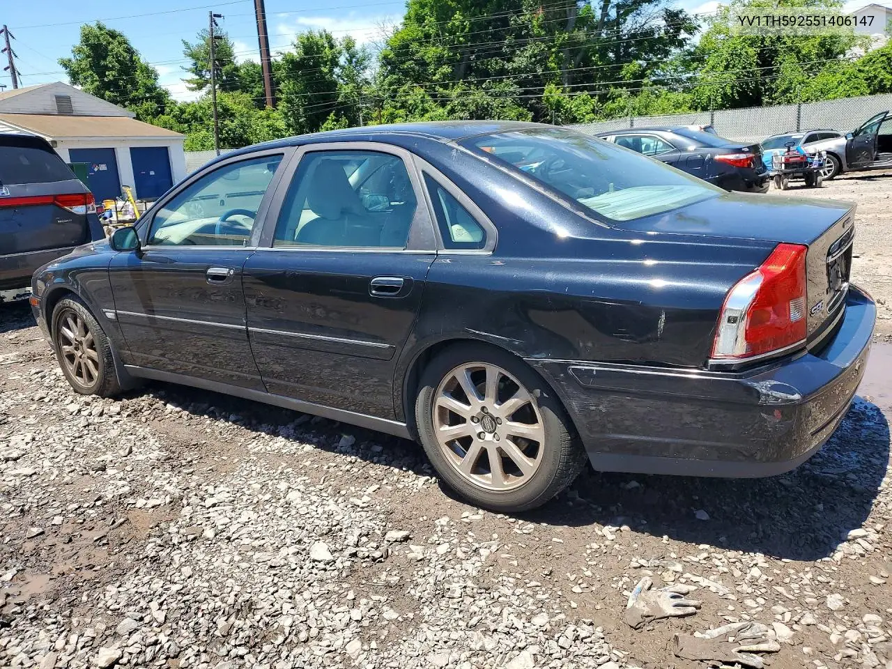 2005 Volvo S80 2.5T VIN: YV1TH592551406147 Lot: 56954696
