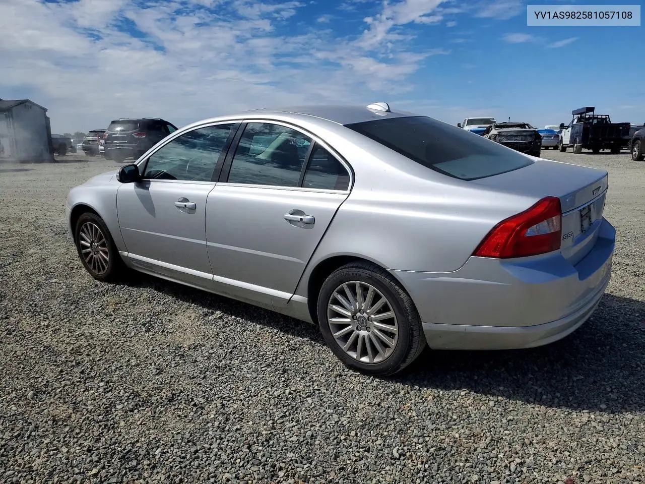 2008 Volvo S80 3.2 VIN: YV1AS982581057108 Lot: 62089196