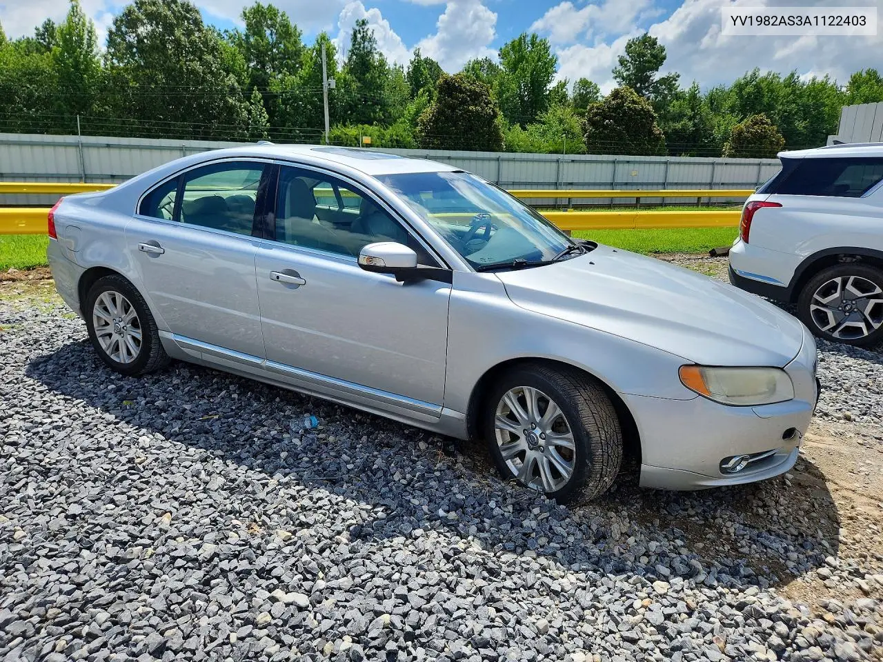 2010 Volvo S80 3.2 VIN: YV1982AS3A1122403 Lot: 60690156