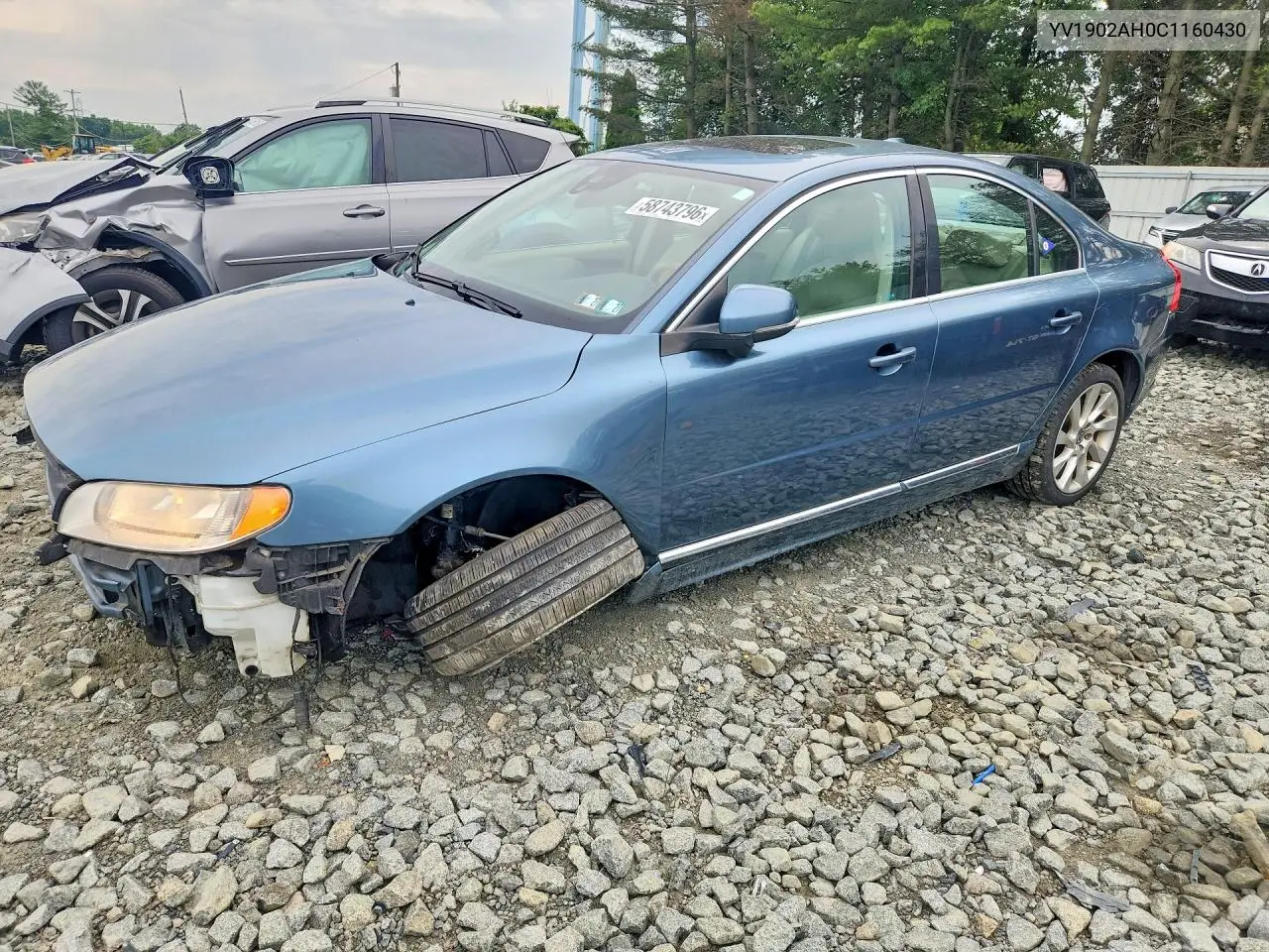 2012 Volvo S80 T6 VIN: YV1902AH0C1160430 Lot: 58743796