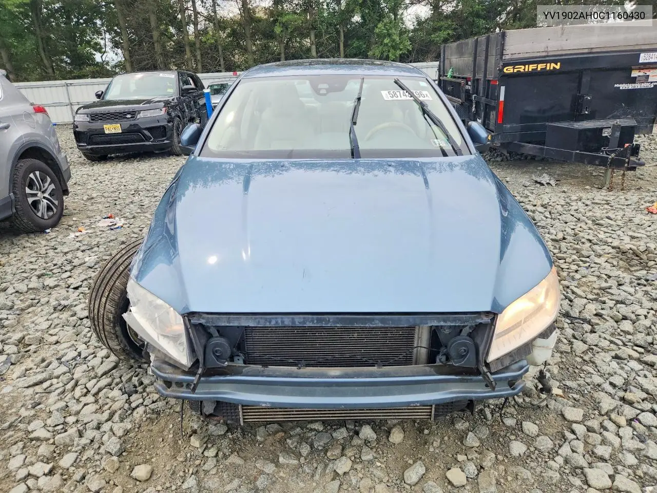 2012 Volvo S80 T6 VIN: YV1902AH0C1160430 Lot: 58743796