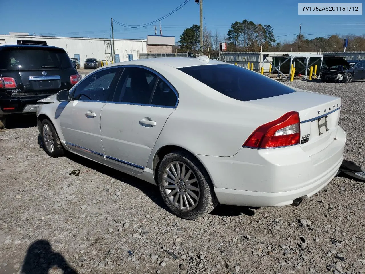 2012 Volvo S80 3.2 VIN: YV1952AS2C1151712 Lot: 87055124