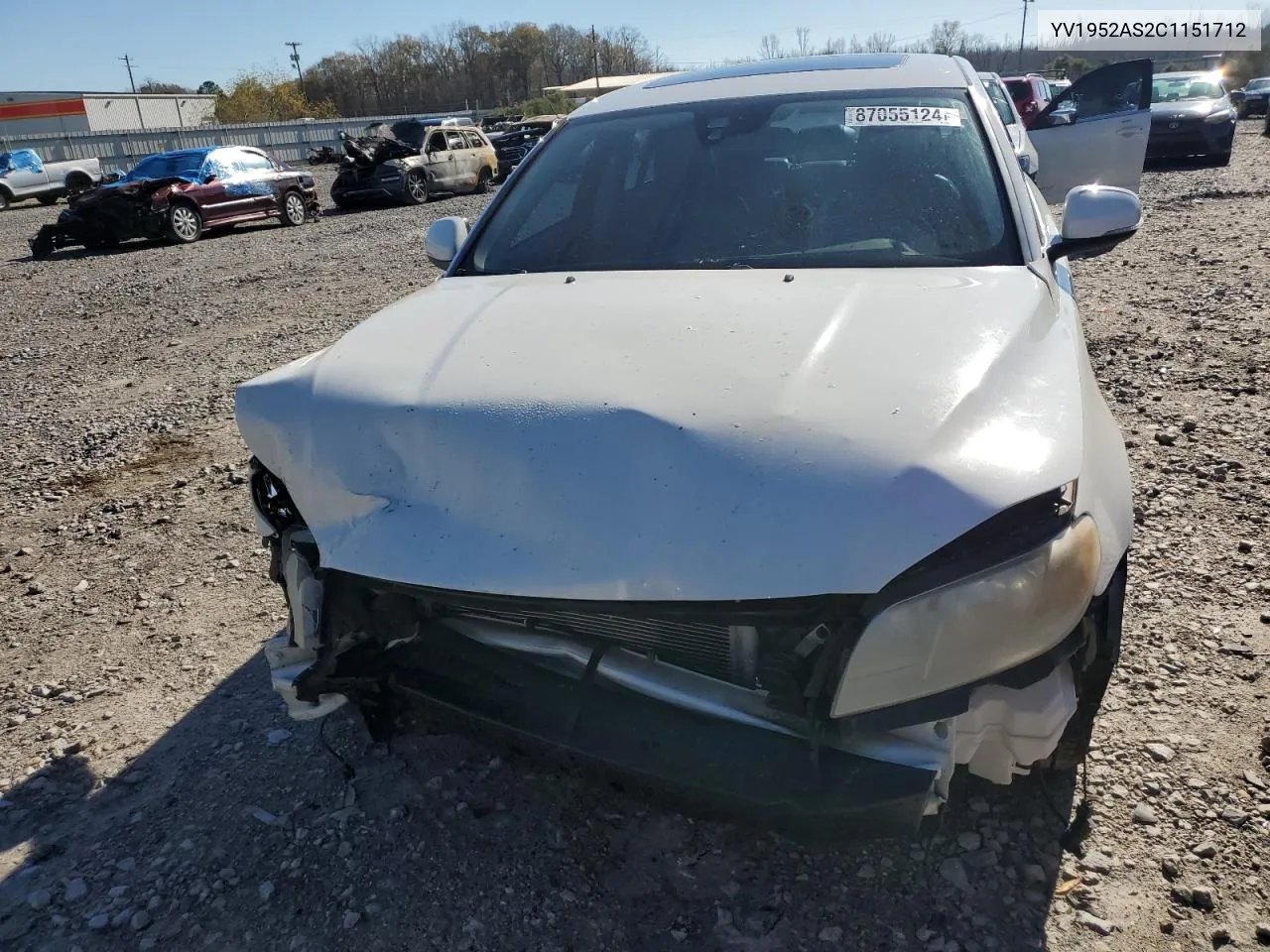 2012 Volvo S80 3.2 VIN: YV1952AS2C1151712 Lot: 87055124
