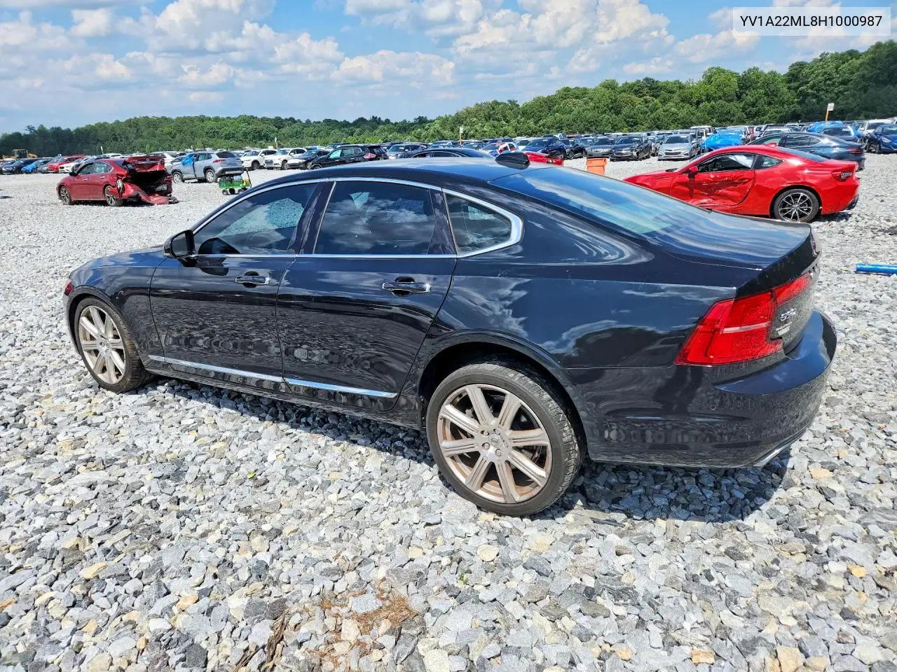2017 Volvo S90 T6 Inscription VIN: YV1A22ML8H1000987 Lot: 60318586