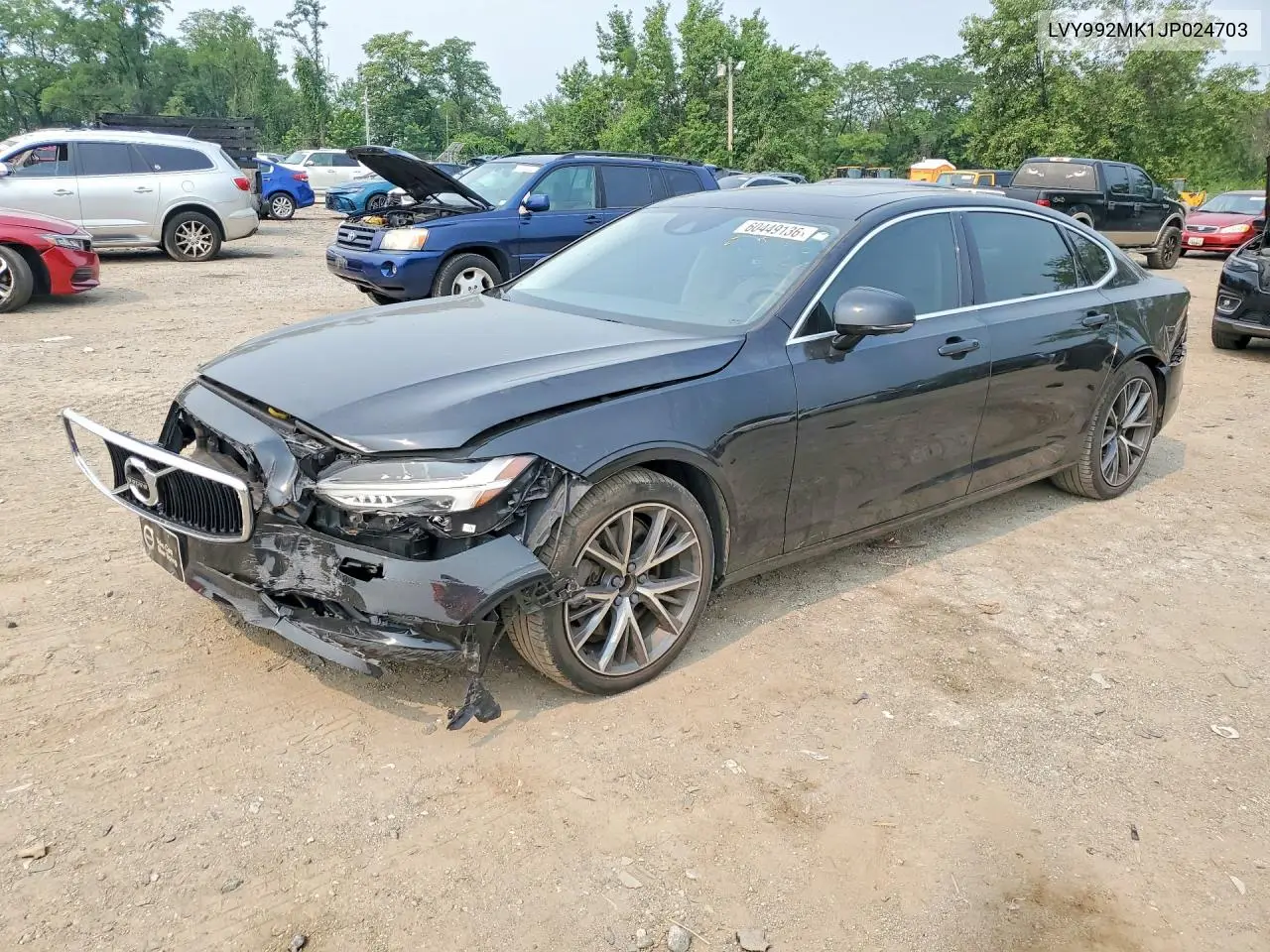 2018 Volvo S90 T6 Momentum VIN: LVY992MK1JP024703 Lot: 60449136