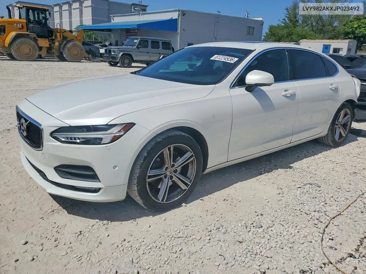 2018 Volvo S90 T5 Momentum VIN: LVY982AKXJP023492 Lot: 61224936