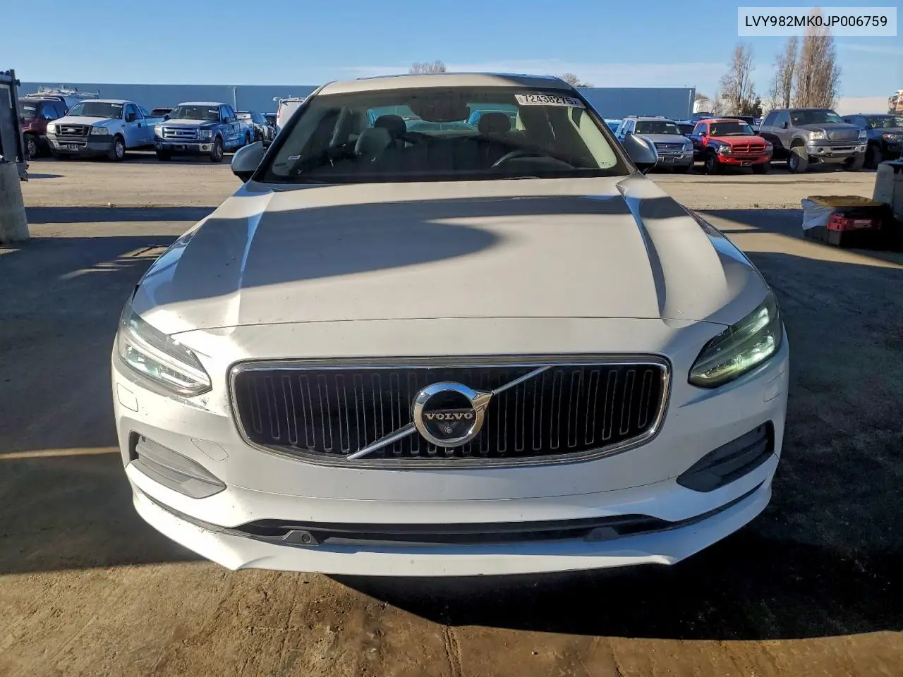 2018 Volvo S90 T5 Momentum VIN: LVY982MK0JP006759 Lot: 72438275