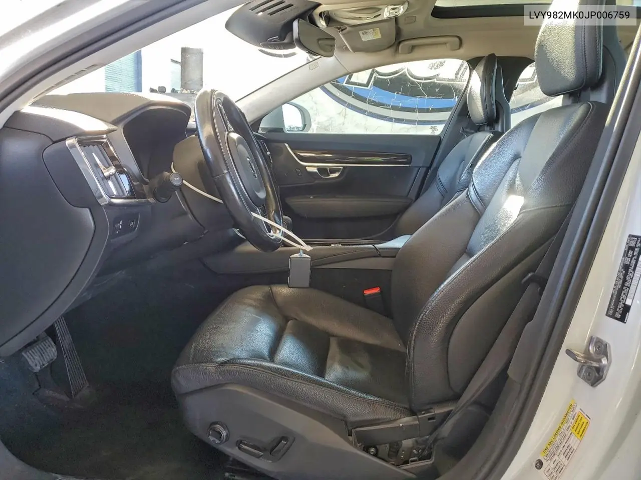 2018 Volvo S90 T5 Momentum VIN: LVY982MK0JP006759 Lot: 72438275