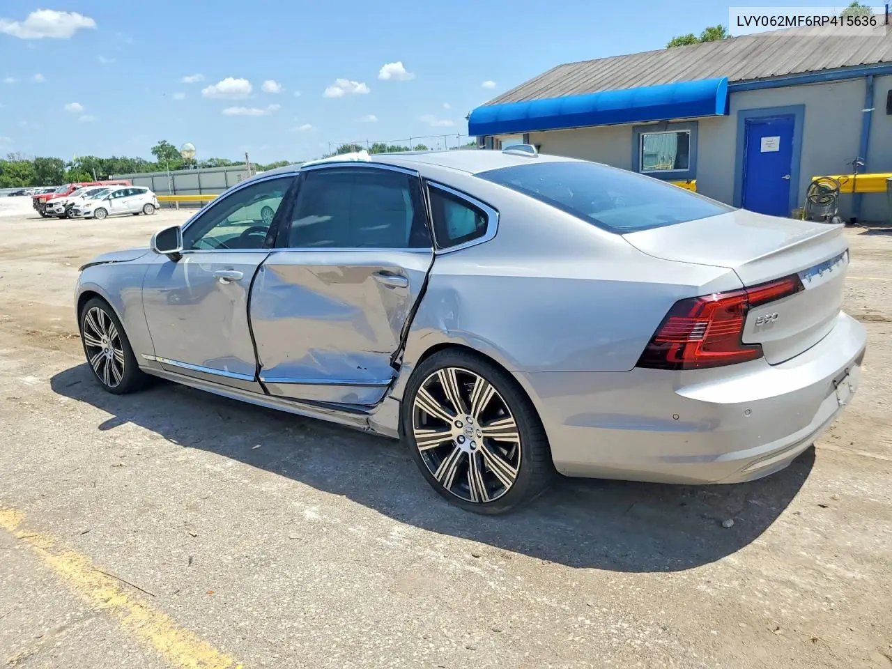 2024 Volvo S90 Ultimate VIN: LVY062MF6RP415636 Lot: 62044606