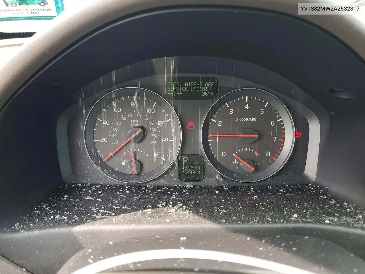 2010 Volvo V50 2.4I VIN: YV1382MW2A2532317 Lot: 60698446