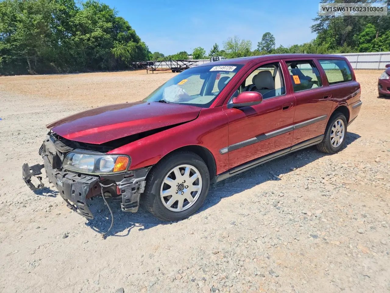 2003 Volvo V70 VIN: YV1SW61T632310305 Lot: 52149726