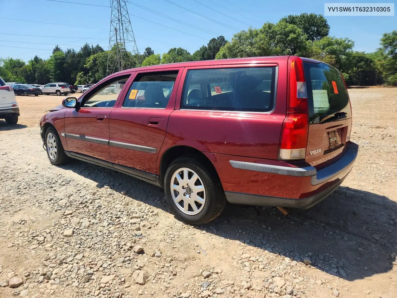 2003 Volvo V70 VIN: YV1SW61T632310305 Lot: 52149726