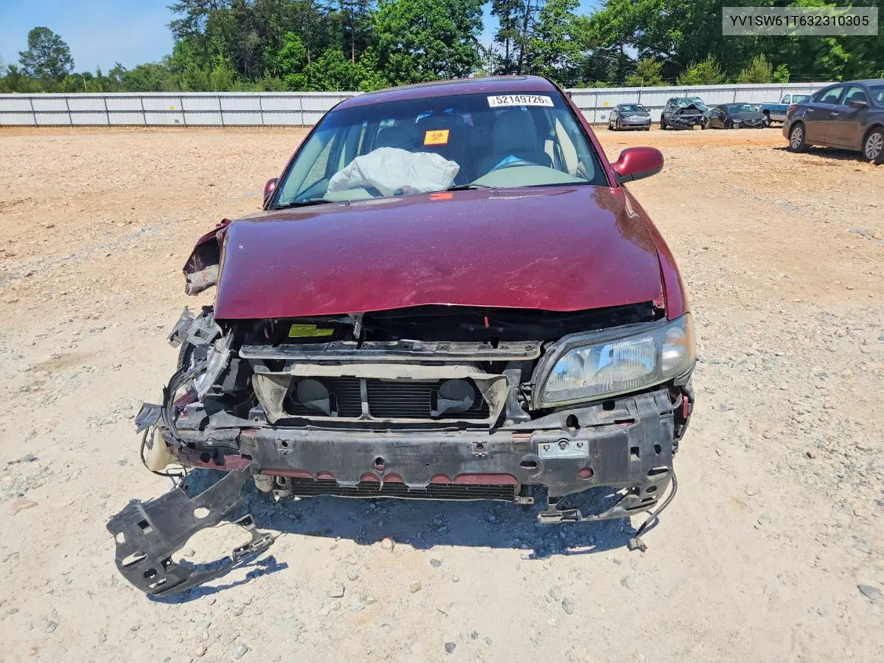 2003 Volvo V70 VIN: YV1SW61T632310305 Lot: 52149726