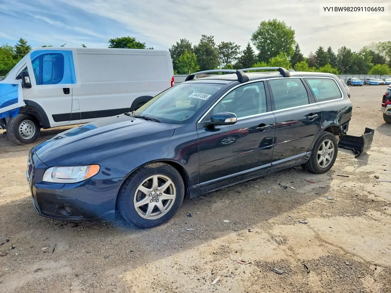 2009 Volvo V70 3.2 VIN: YV1BW982091106693 Lot: 54491086