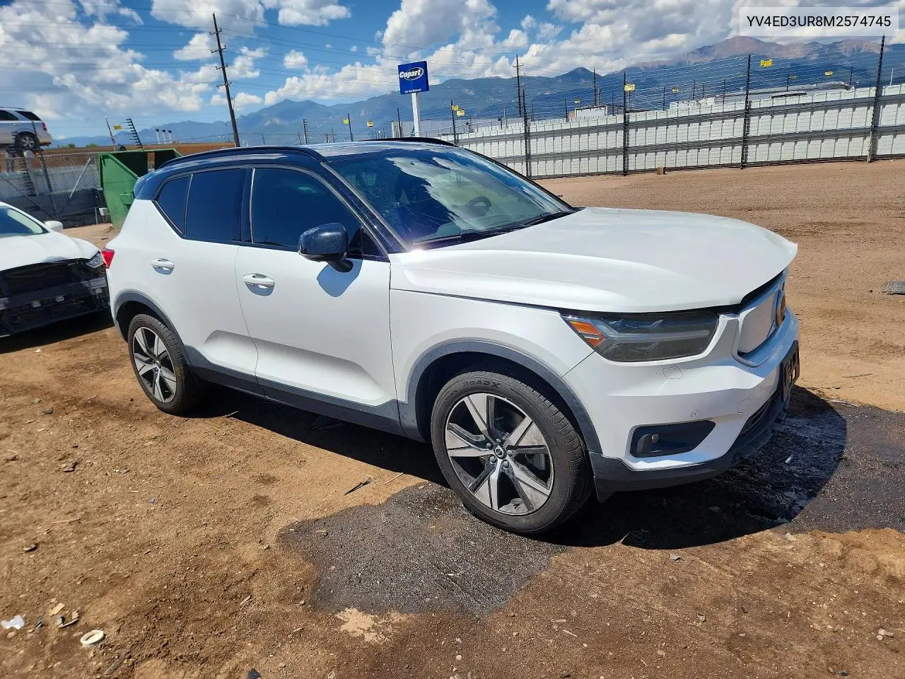 2021 Volvo Xc40 Recharge VIN: YV4ED3UR8M2574745 Lot: 58729466