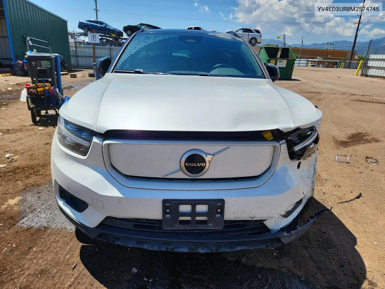 2021 Volvo Xc40 Recharge VIN: YV4ED3UR8M2574745 Lot: 58729466