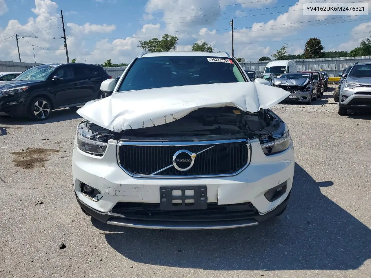 2021 Volvo Xc40 T5 Momentum VIN: YV4162UK6M2476321 Lot: 59258086