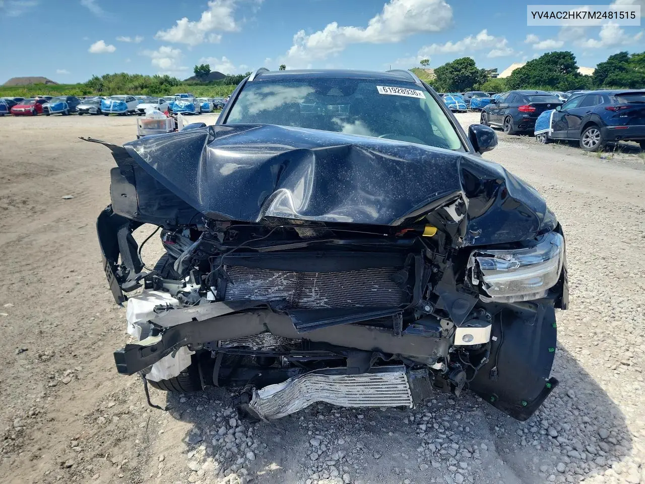 2021 Volvo Xc40 T4 Momentum VIN: YV4AC2HK7M2481515 Lot: 61928936