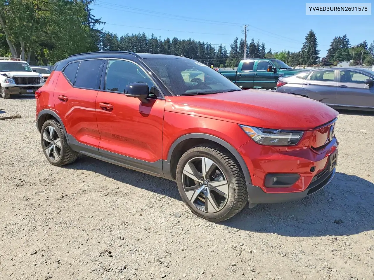 2022 Volvo Xc40 P8 Recharge Plus VIN: YV4ED3UR6N2691578 Lot: 53037716