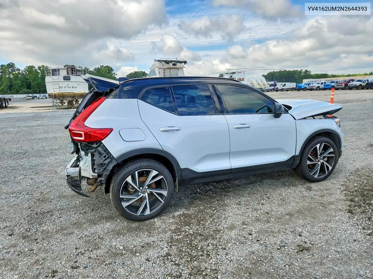 2022 Volvo Xc40 T5 R-Design VIN: YV4162UM2N2644393 Lot: 58257346