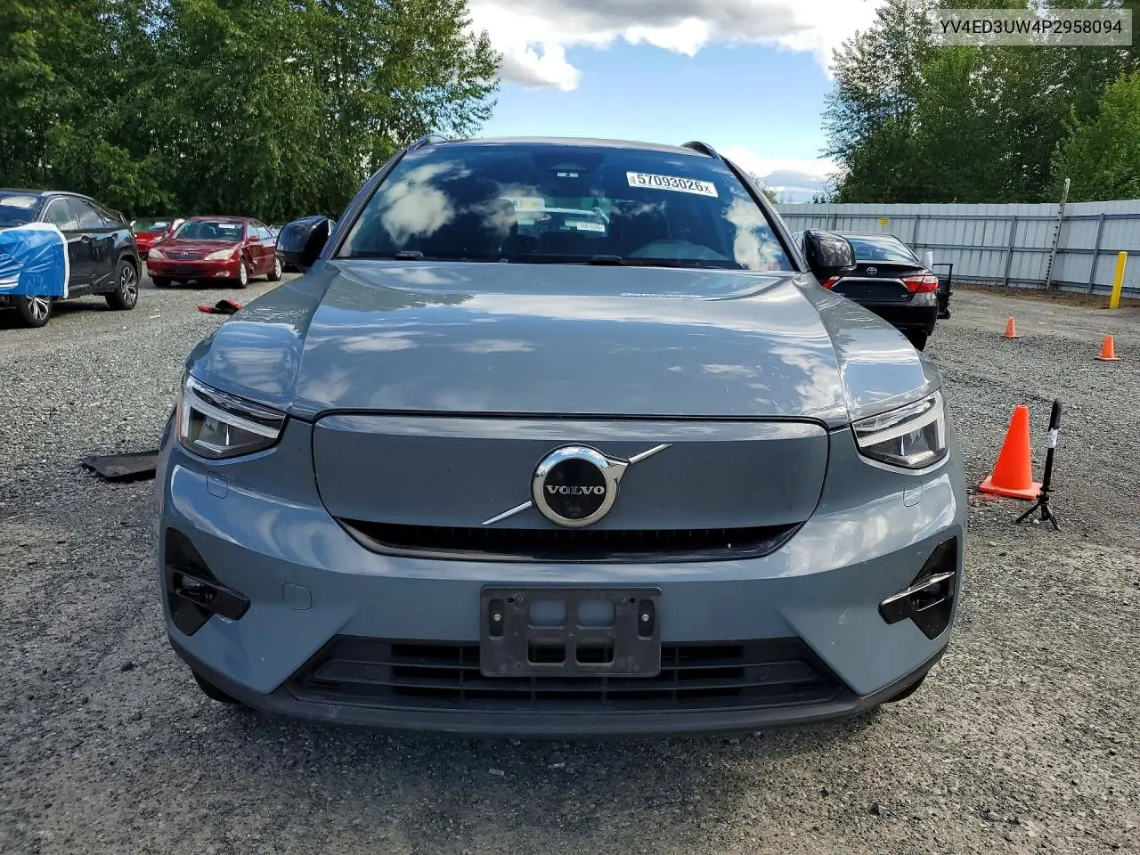 2023 Volvo Xc40 Recharge Plus VIN: YV4ED3UW4P2958094 Lot: 57093026