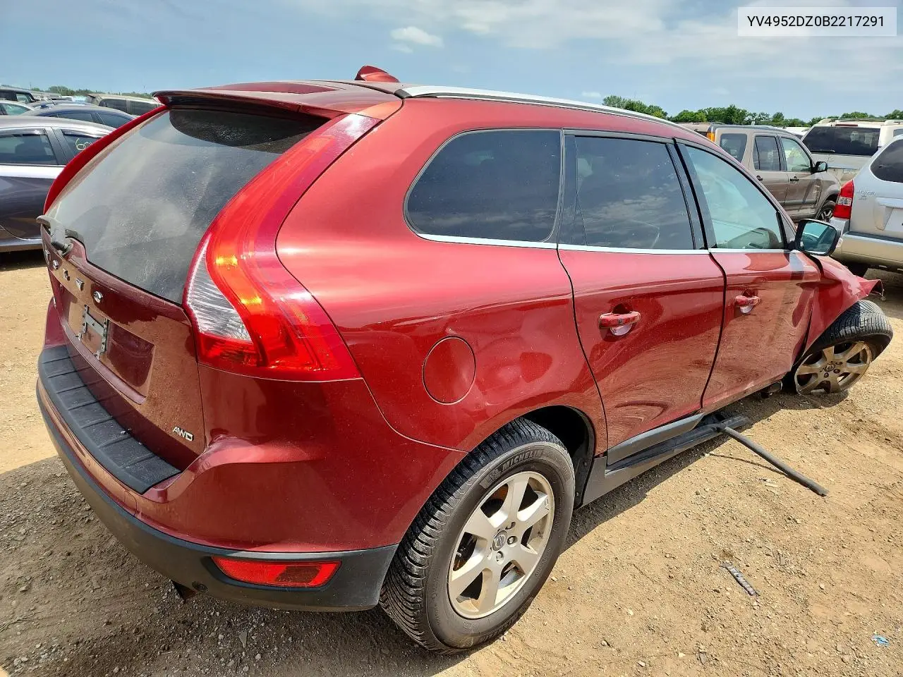 2011 Volvo Xc60 3.2 VIN: YV4952DZ0B2217291 Lot: 60398866