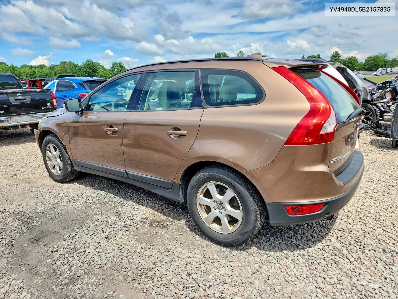2011 Volvo Xc60 3.2 VIN: YV4940DL5B2157835 Lot: 60449526