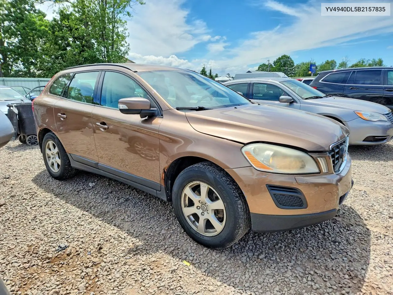 2011 Volvo Xc60 3.2 VIN: YV4940DL5B2157835 Lot: 60449526