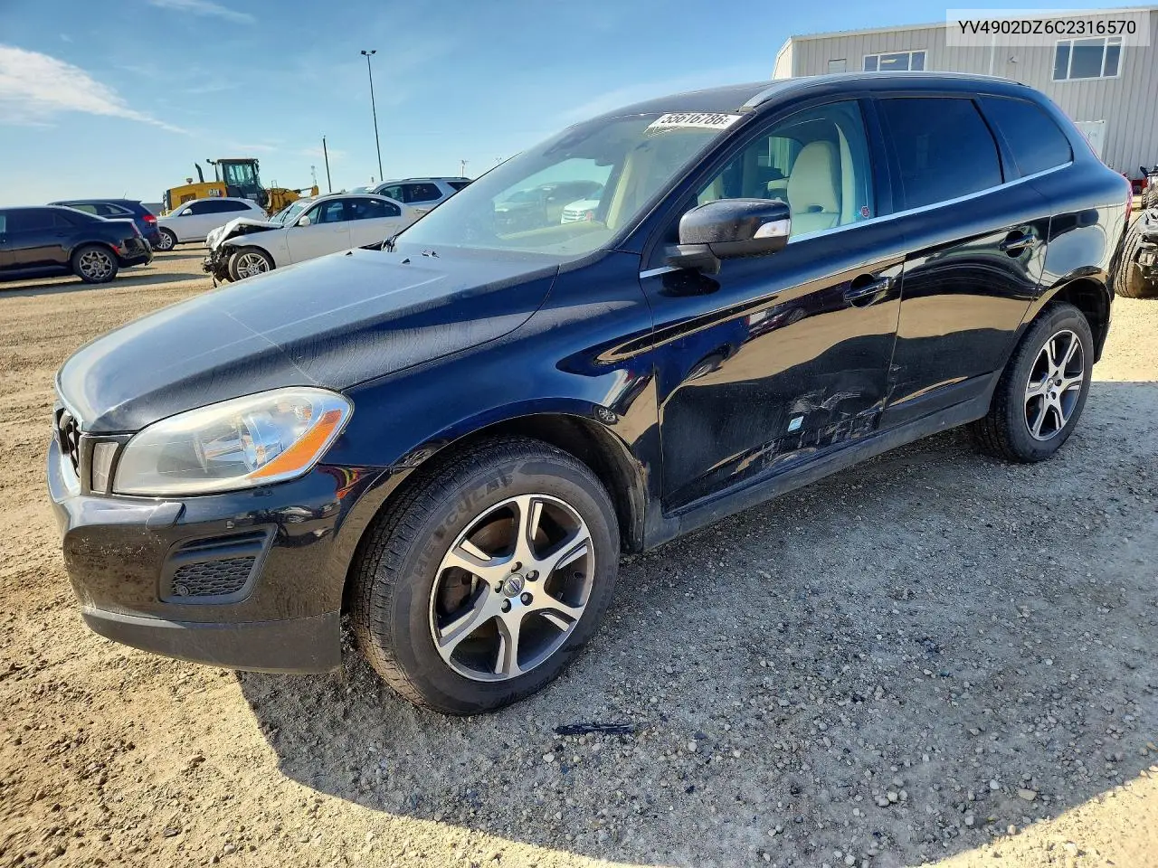 2012 Volvo Xc60 T6 VIN: YV4902DZ6C2316570 Lot: 55616786