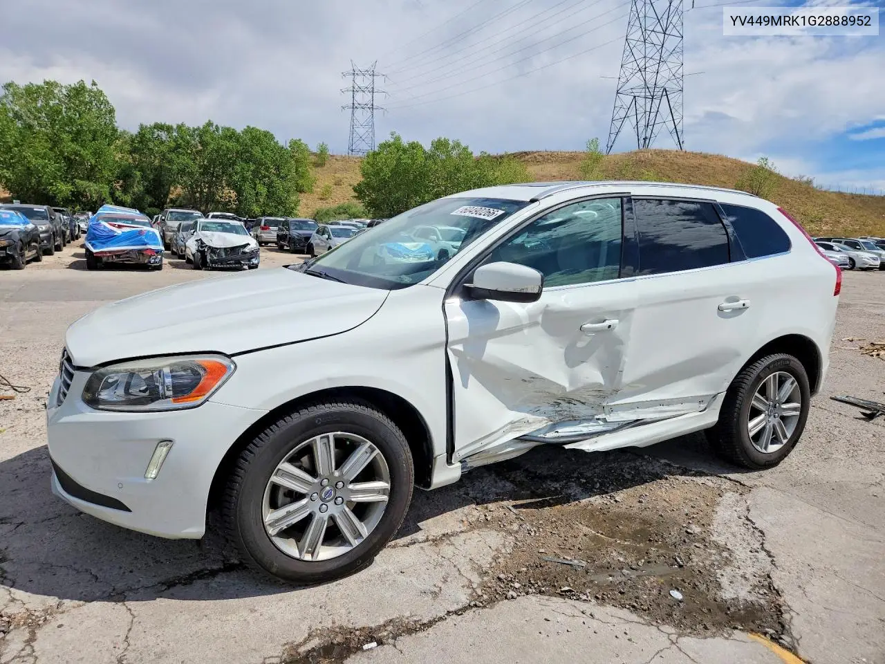 2016 Volvo Xc60 T6 Premier VIN: YV449MRK1G2888952 Lot: 60490266