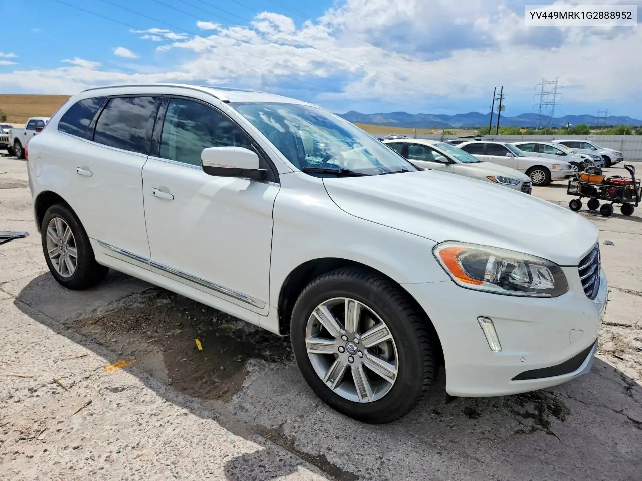 2016 Volvo Xc60 T6 Premier VIN: YV449MRK1G2888952 Lot: 60490266