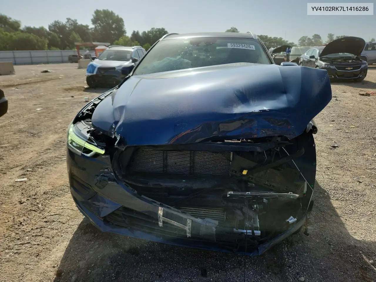 2020 Volvo Xc60 T5 Momentum VIN: YV4102RK7L1416286 Lot: 59329426