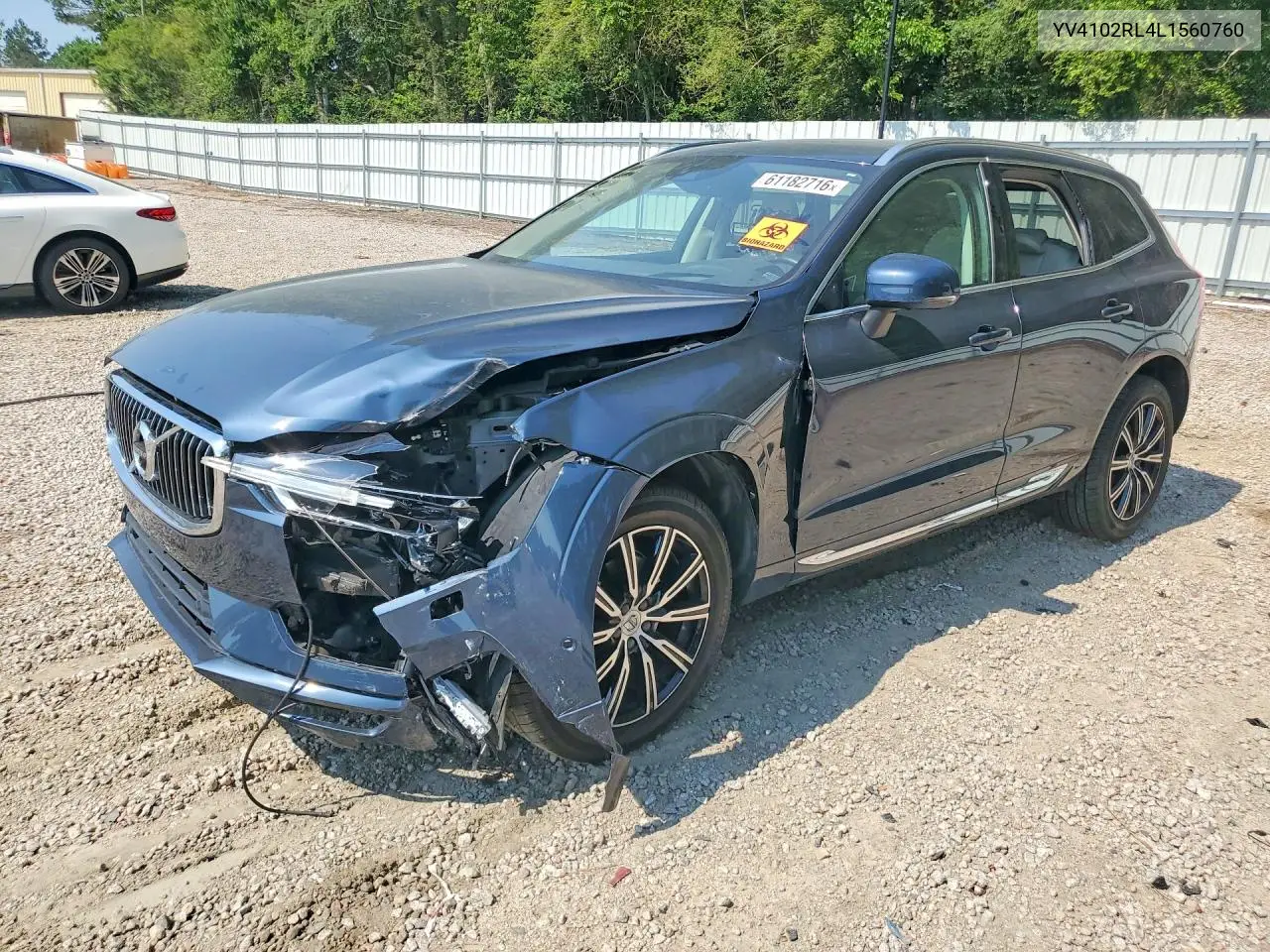 2020 Volvo Xc60 T5 Inscription VIN: YV4102RL4L1560760 Lot: 61182716