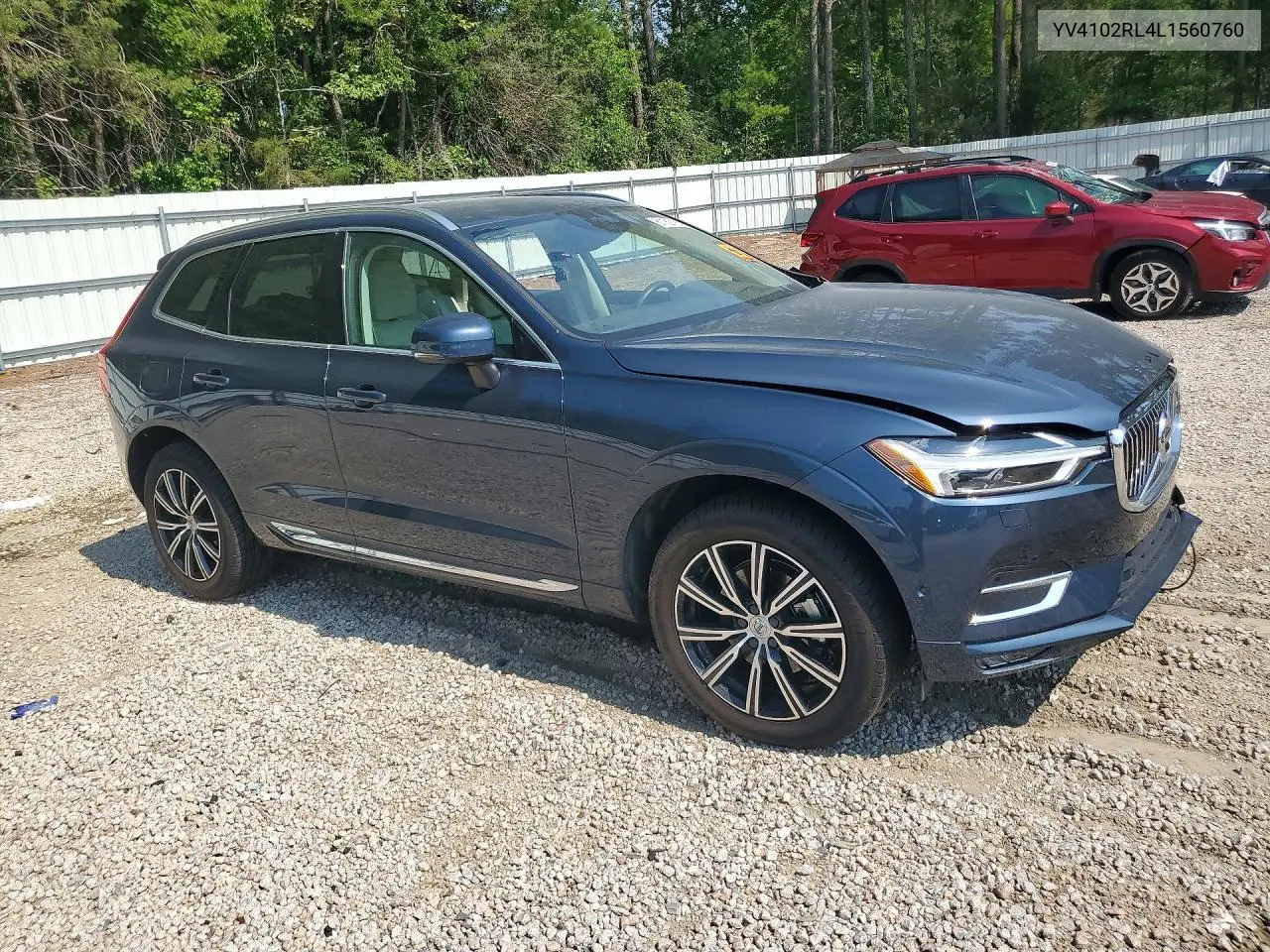 2020 Volvo Xc60 T5 Inscription VIN: YV4102RL4L1560760 Lot: 61182716