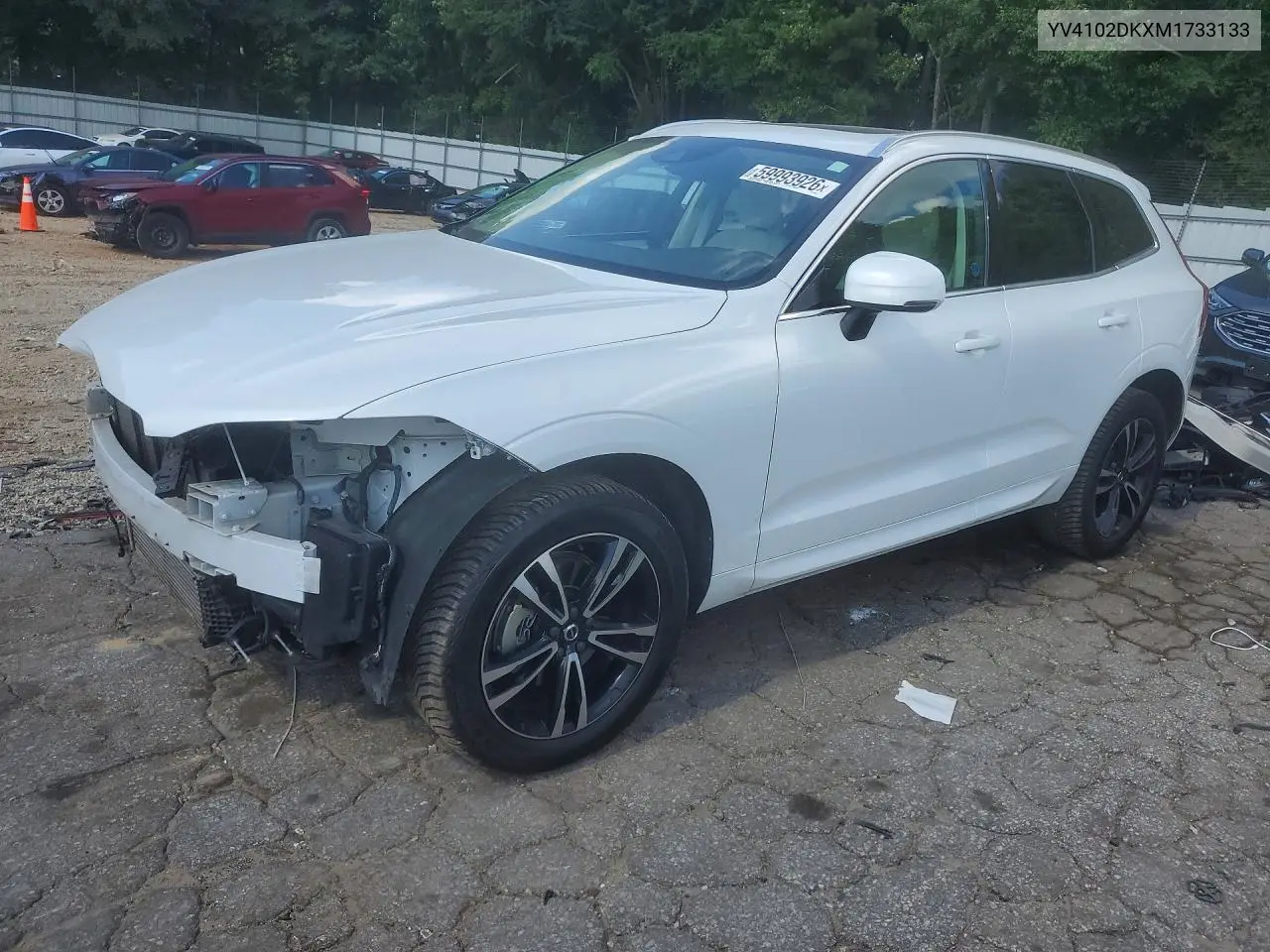2021 Volvo Xc60 T5 Momentum VIN: YV4102DKXM1733133 Lot: 59993926