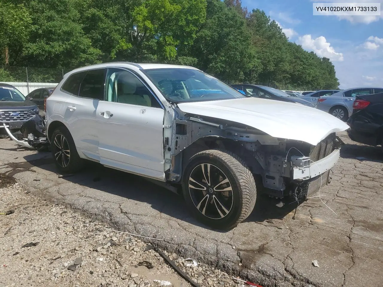 2021 Volvo Xc60 T5 Momentum VIN: YV4102DKXM1733133 Lot: 59993926