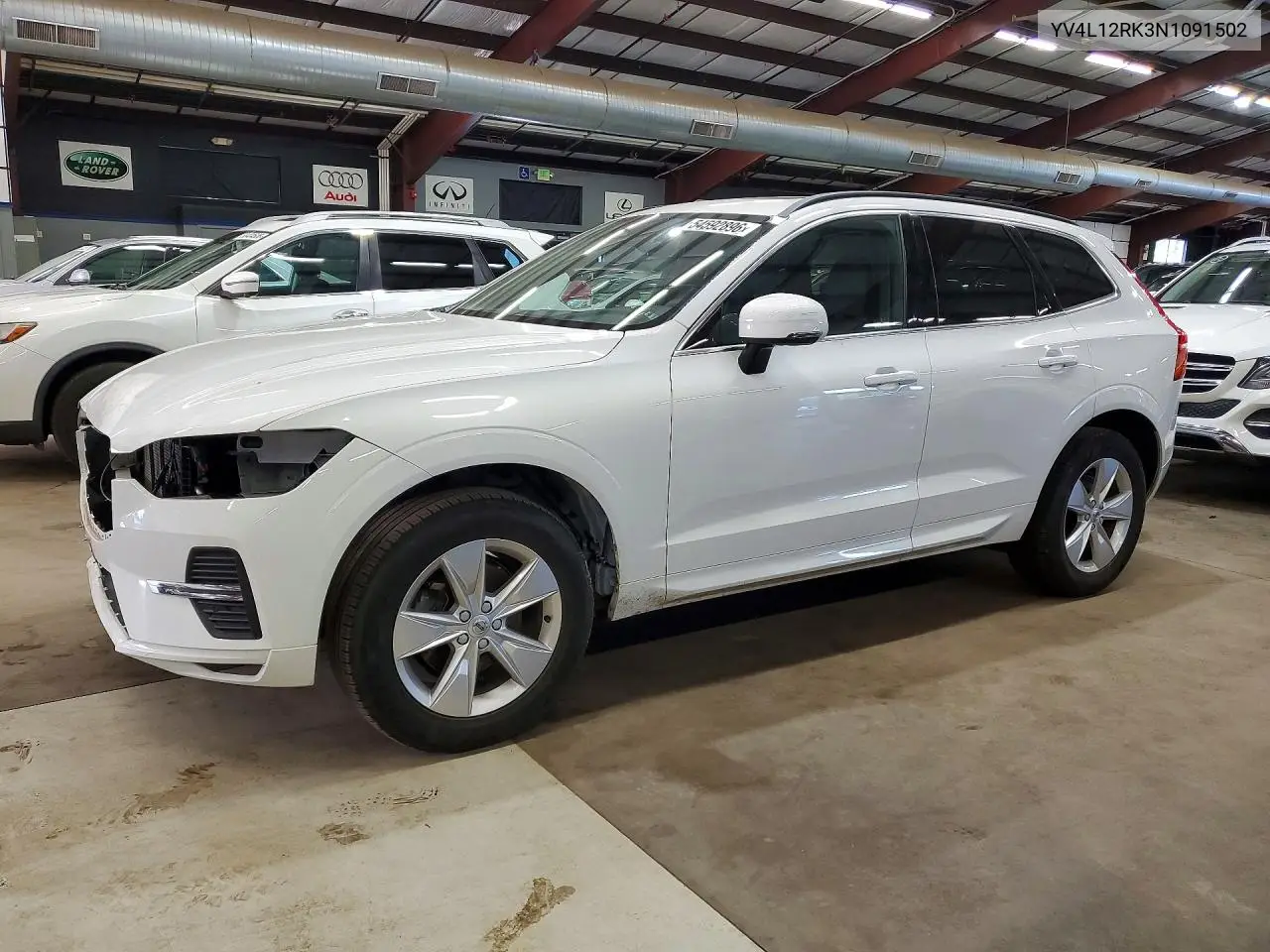 2022 Volvo Xc60 B5 Momentum VIN: YV4L12RK3N1091502 Lot: 54592896