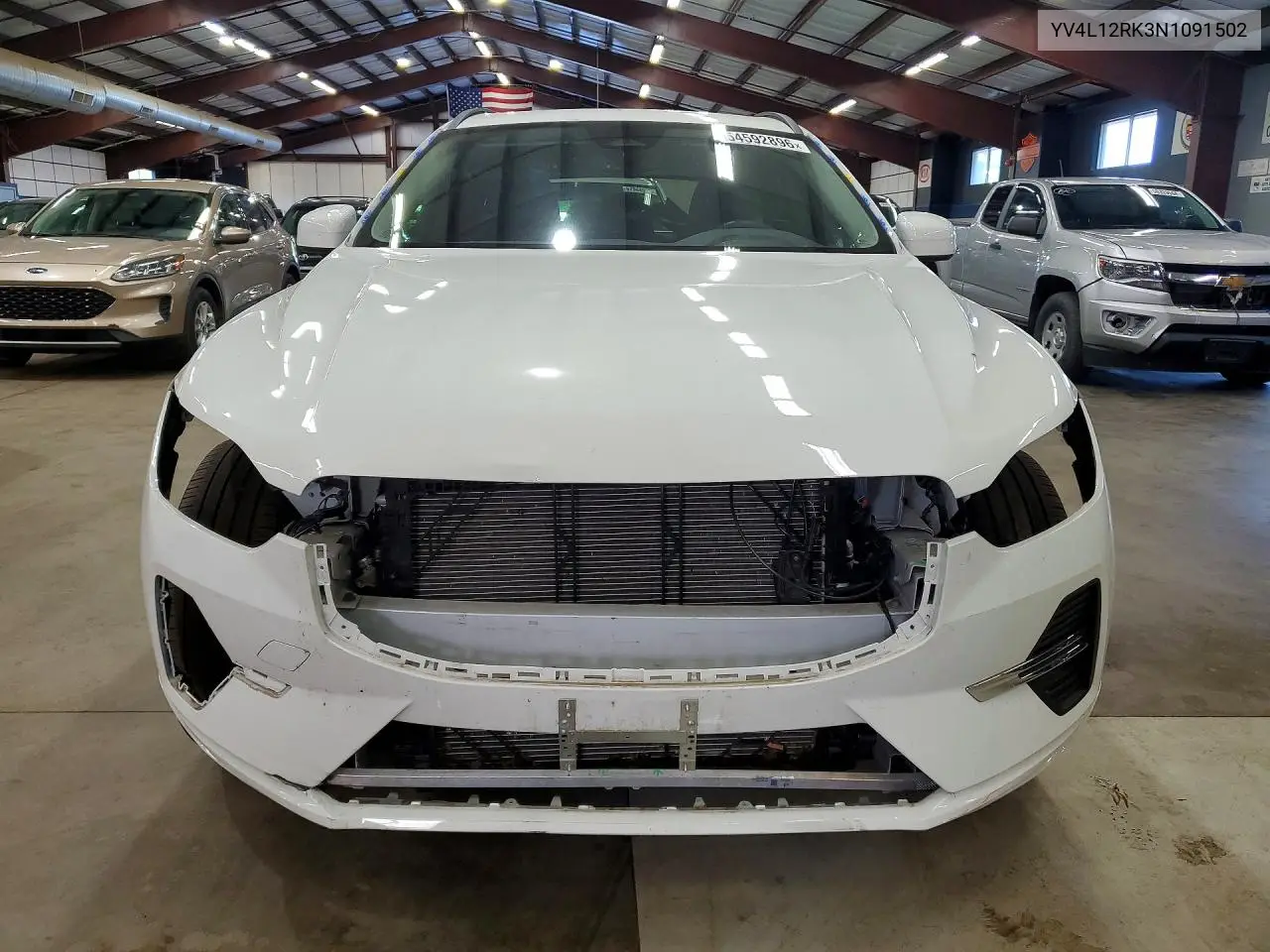 2022 Volvo Xc60 B5 Momentum VIN: YV4L12RK3N1091502 Lot: 54592896