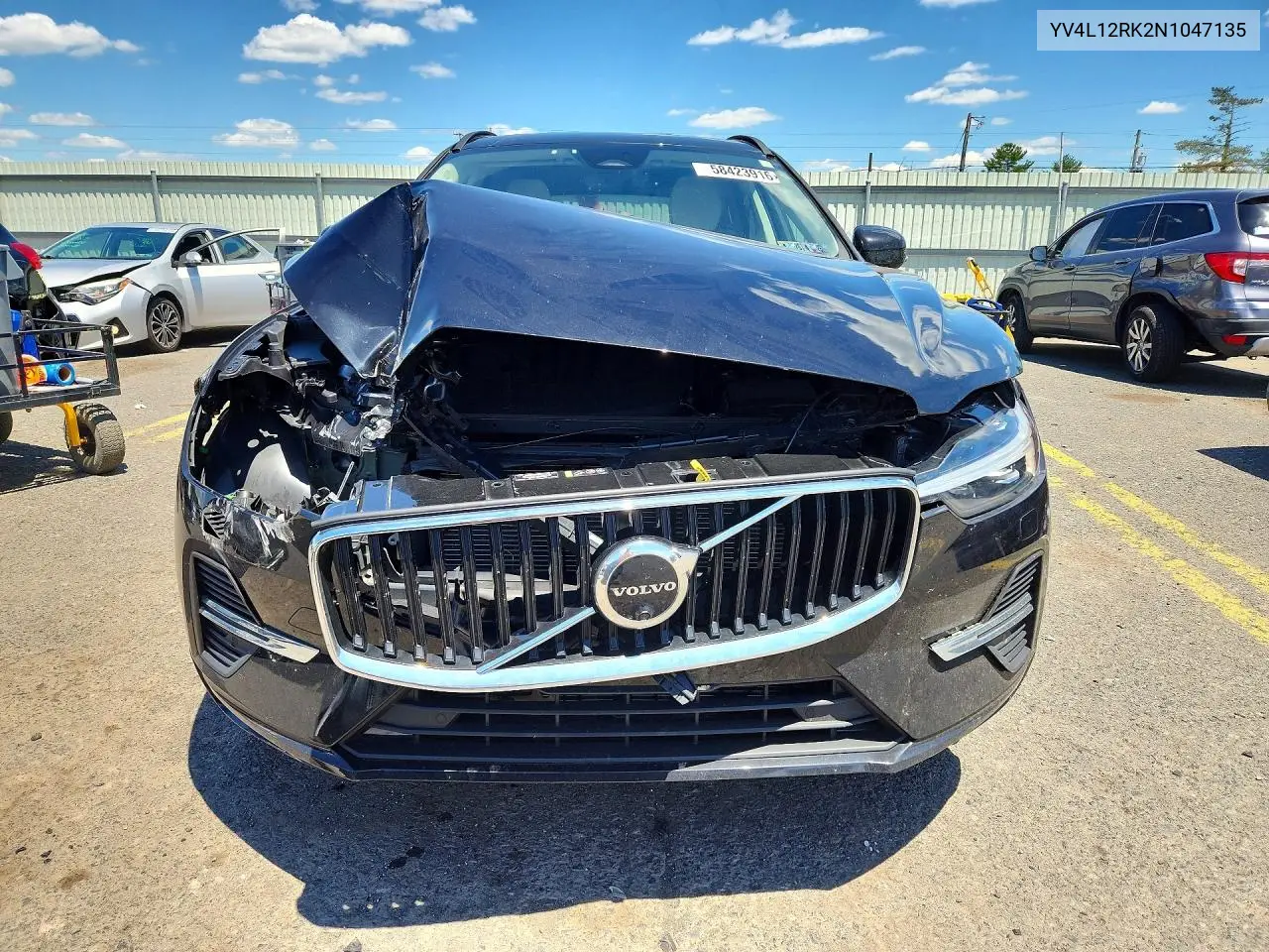 2022 Volvo Xc60 B5 Momentum VIN: YV4L12RK2N1047135 Lot: 58423916