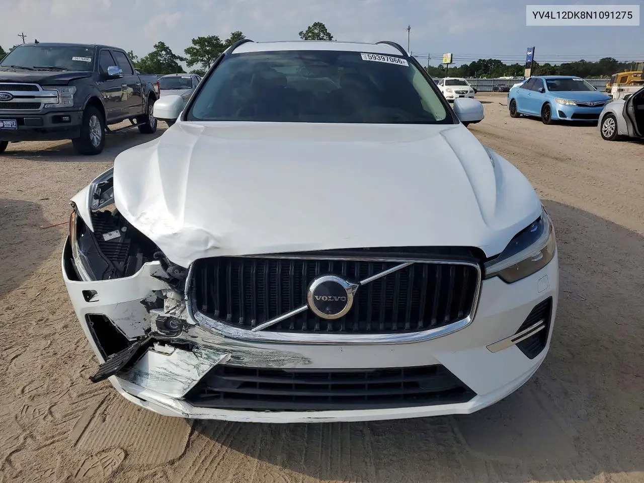 2022 Volvo Xc60 B5 Momentum VIN: YV4L12DK8N1091275 Lot: 59397066