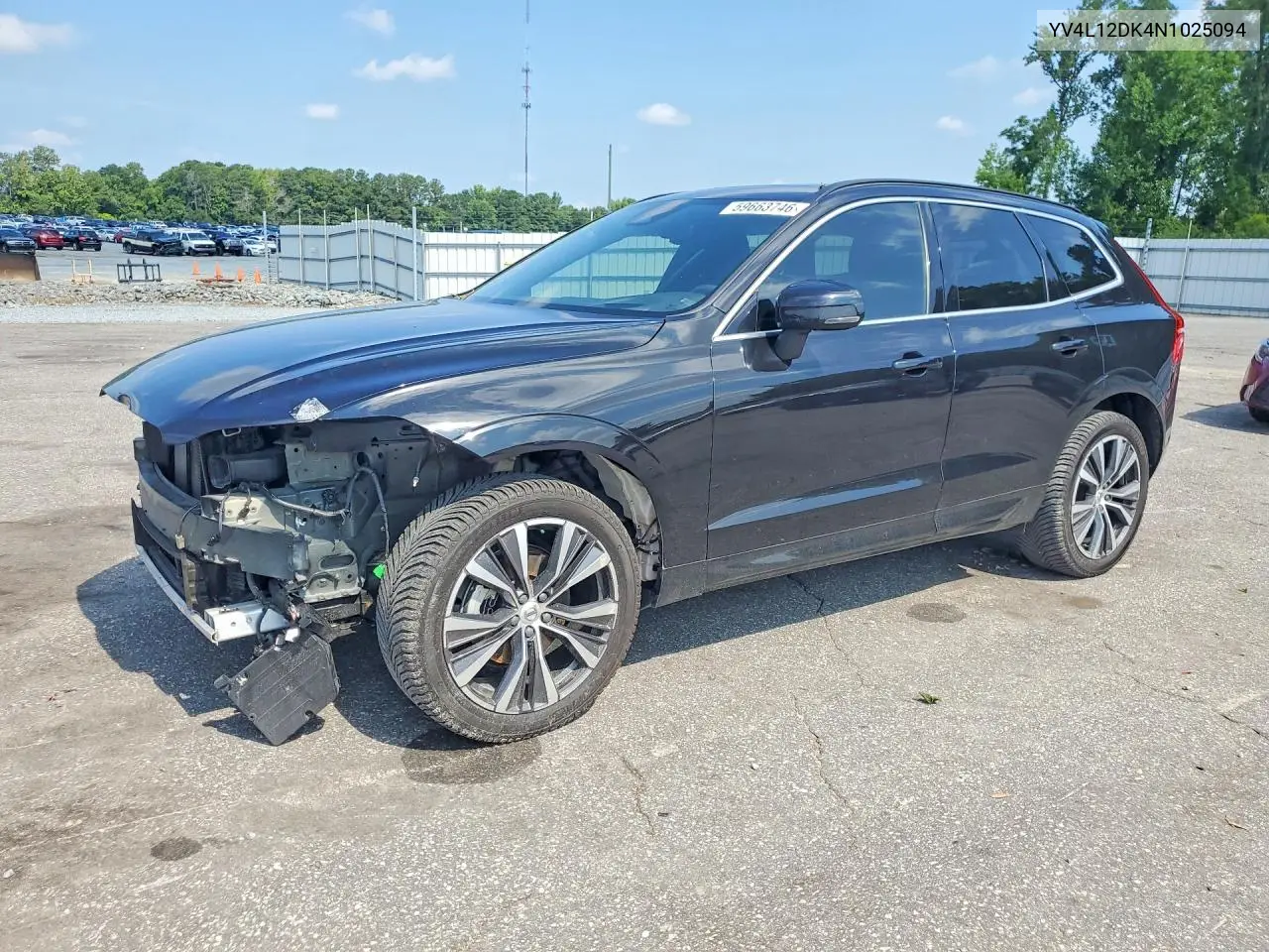 2022 Volvo Xc60 B5 Momentum VIN: YV4L12DK4N1025094 Lot: 59663746