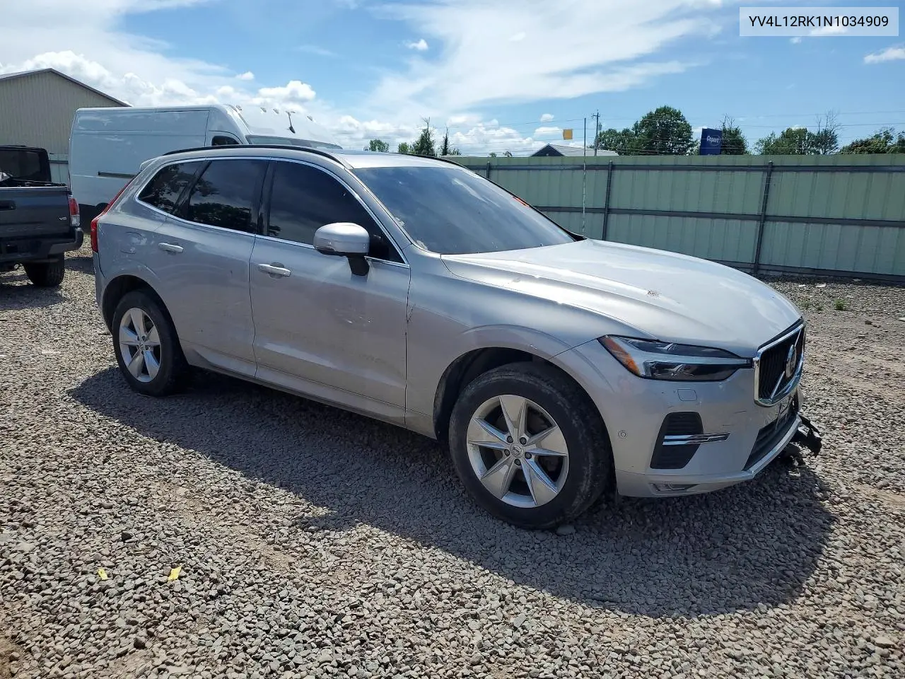 2022 Volvo Xc60 B5 Momentum VIN: YV4L12RK1N1034909 Lot: 59981416