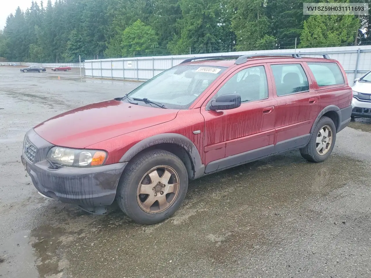 2003 Volvo Xc70 VIN: YV1SZ59H031111693 Lot: 59900076
