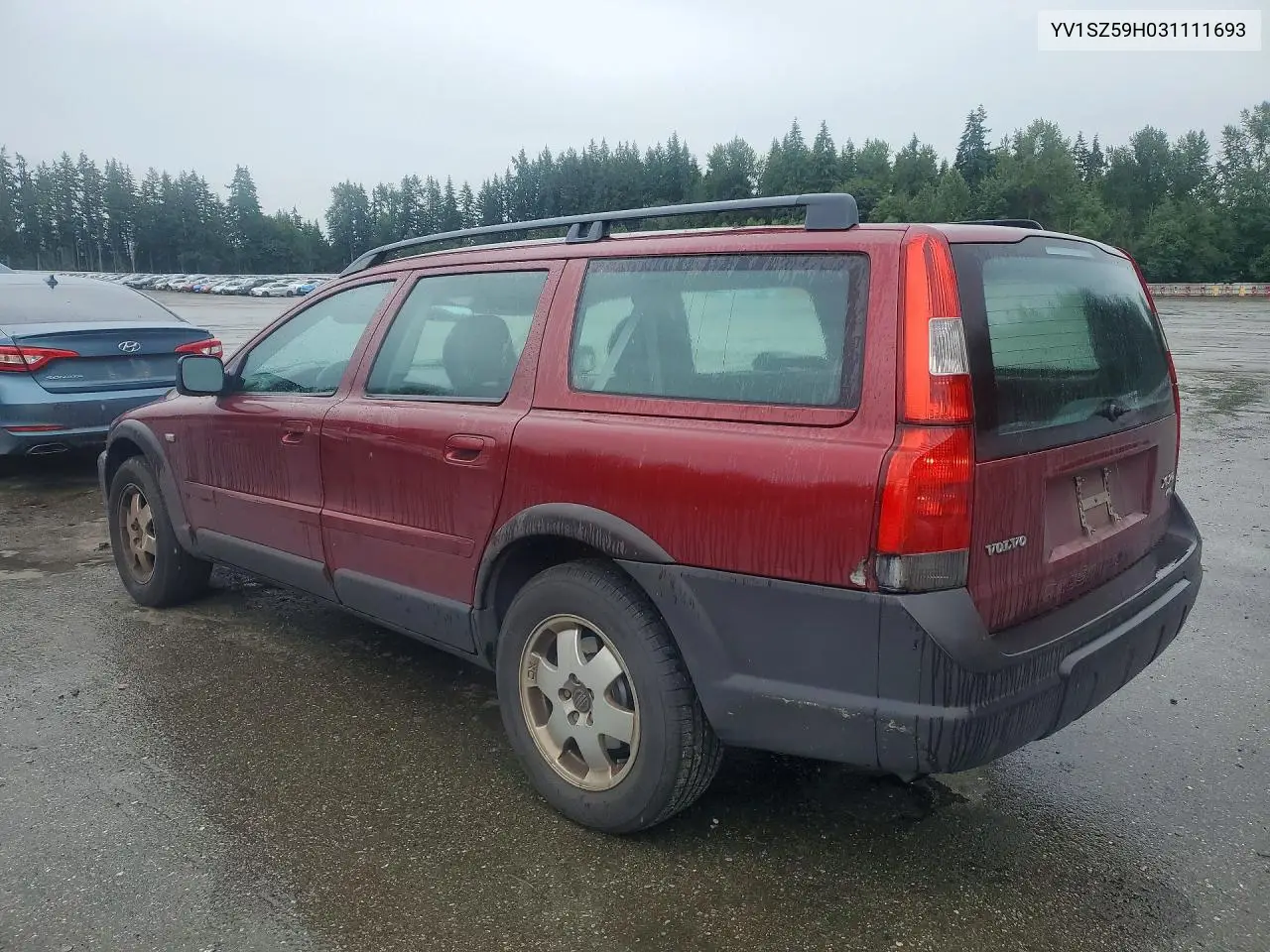 2003 Volvo Xc70 VIN: YV1SZ59H031111693 Lot: 59900076