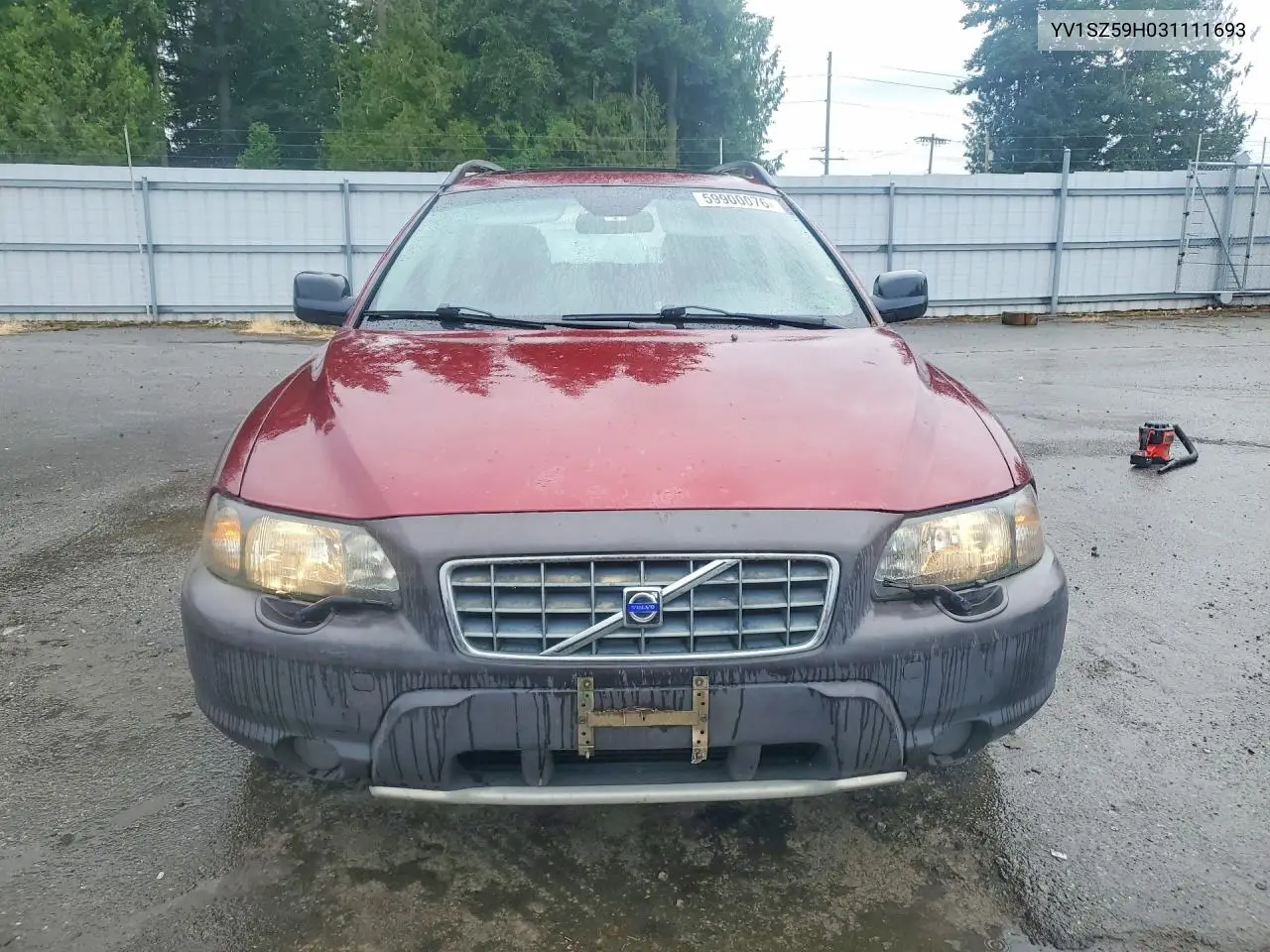 2003 Volvo Xc70 VIN: YV1SZ59H031111693 Lot: 59900076